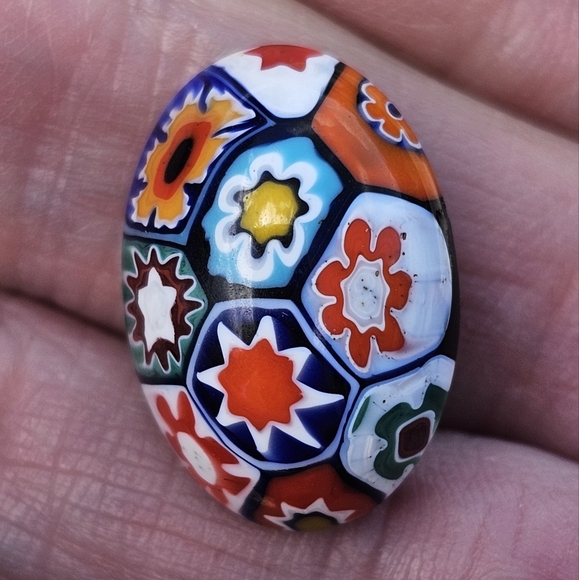 VTG VENETIAN MURANO MORETTI MILLEFIORI GLASS BEAD SET - Picture 8 of 12